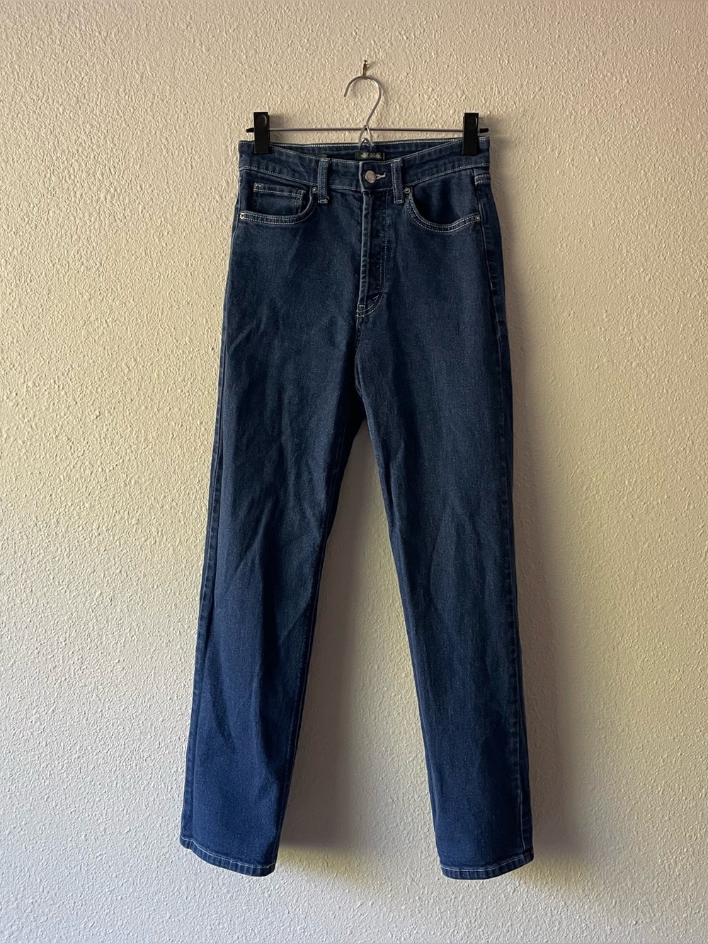 Wild Fable Super High Rise Straight Jeans Women 4 Blue Button Fly Stretch